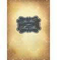 Vintage wedding vertical format card vector image