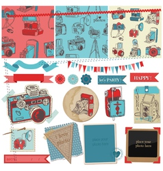 Vintage Photo Camera Scrap vector image