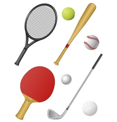 Sports icons isolated on white vector image