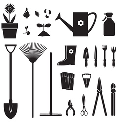 Garden equipment set vector image
