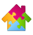 Puzzle House Icon vector image