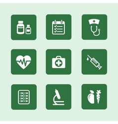 Health icons set vector image