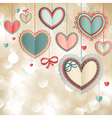 Valentines day vintage card vector image