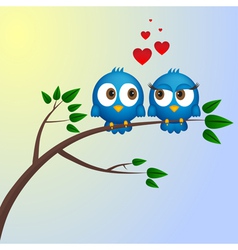 Two birds in love vector image