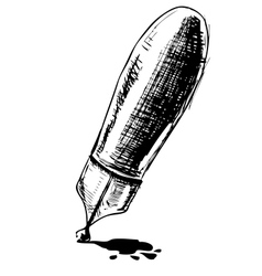 Ink pen cartoon vector image