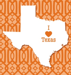 Modern Trellis Pattern Texas card vector image