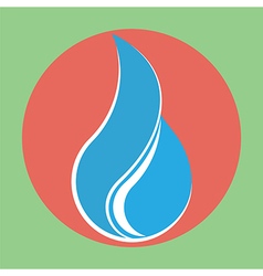 Flat water drop icon Flat water drop icon vector image
