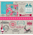 Design Elements - Vintage Merry Christmas vector image
