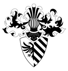 Knight helmet and shield vector image