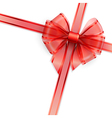 Red transparent bow vector image