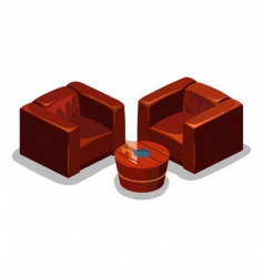 Sofa set vector image