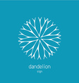 Dandelion logo template Cosmetics natural symbol vector image
