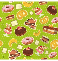 Seamless food background vector image