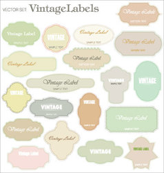 Vintage labels - set vector image