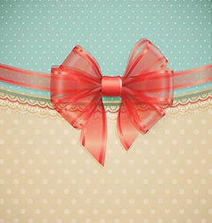 Red transparent bow vector image