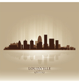 Louisville Kentucky skyline city silhouette vector image