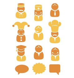 People occupation icons set vector image