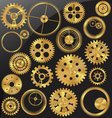 Gold gear set vector image