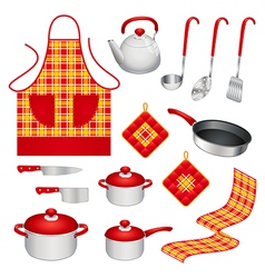 Kitchen utensils vector image