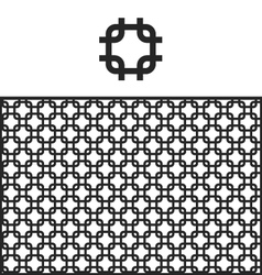 Lattice geometric pattern swatch vector image