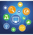 Socail media concept with app icons vector image