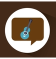 Blue guitar vintage background icon Blue guitar vintage background icon vector image
