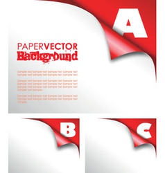 Abc paper fold vector image