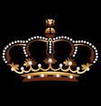 Gold crown vector image