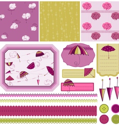 Design elements for scrapbook vector image