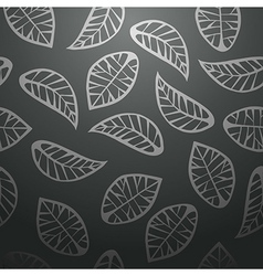 Seamless black leaves background Seamless black leaves background vector image