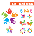 Set palms vector image