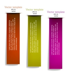 Colorful bookmarks for text vector image