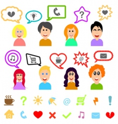Cartoon talking vector image