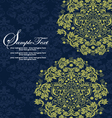 Navy and Lime Floral Wedding Invitations vector image