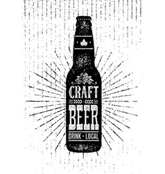 Craft beer sold here rough banner artisan Craft beer sold here rough banner artisan vector image