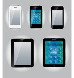 Tablet computer and mobile phone icons vector image
