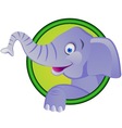 Funny elephant cartoon vector image