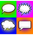 Pop art comic speech bubbles vector image