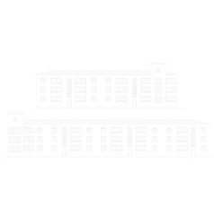 The facade of the building vector image