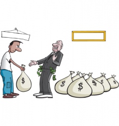 Bankers bailout vector image