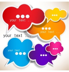 Colorful paper bubble for speech vector image