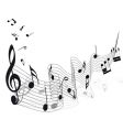Notes staff vector image