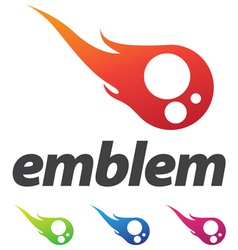 Business corporate design element emblem as fire b vector image