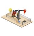 Oil pump vector image