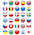 Flag glassy buttons vector image