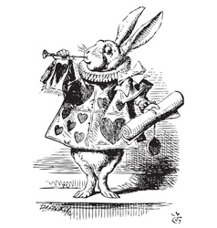 White Rabbit Herald vector image