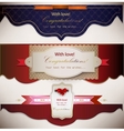 Congratulations banners and ribbons vector image