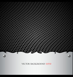 Stainless steel modern plate backgrounds vector image