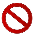 Prohibition sign vector image