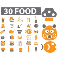 Food signs vector image